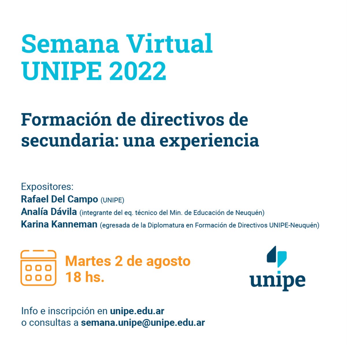 unipe_ar's tweet photo. #SemanaVirtual UNIPE 2022. Edición invierno ‼️❄️

🗓 Te acercamos todas las actividades que continúan hoy 👇

☑️ #PolíticaEducacional y territorios
☑️ #AMCE 
☑️ #HISTORIA https://t.co/K0vcjYkhkR