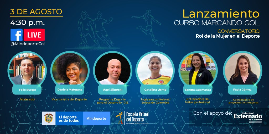 UExternado's tweet photo. #EventoUExternado 💚 La Especialización de Derecho Deportivo de @UExternado y el @MinDeporteCol llevarán a cabo un conversatorio sobre la equidad de género en el deporte.

¡Conozca más! 👉🥇🇨🇴 https://t.co/OPM3AplpL1 https://t.co/FnO8u3jkpQ