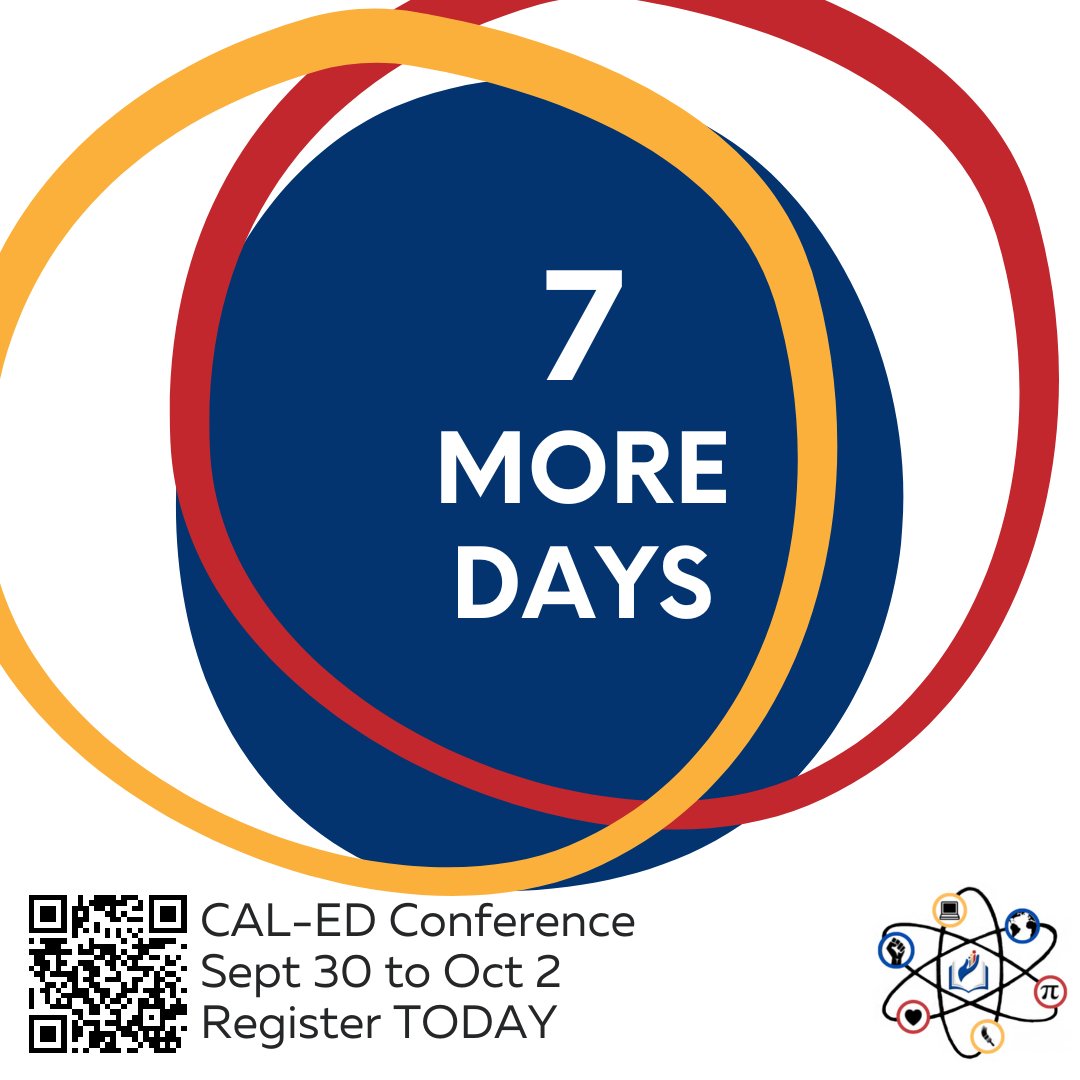 CaledOrg's tweet photo. SEVEN days left!
Haven't registered yet? Don't wait any longer!
#caled #caledorg #deafed #deafeducation https://t.co/mrVNXJSt0g