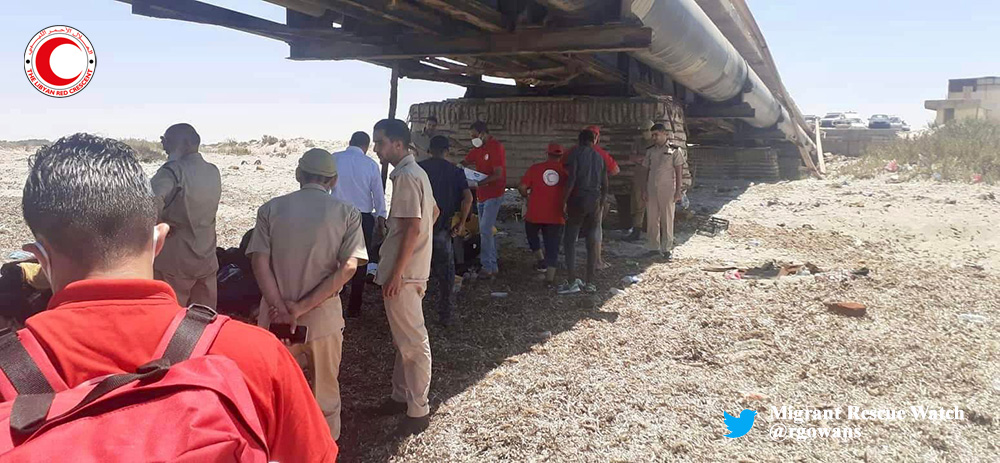 rgowans's tweet photo. 1/2 #Libya 25.07.22 - Police rescued 35 #migrants of different nationalities and recovered 2 bodies after an unseaworthy boat sank off the coast of Abu Kammash. According to testimonies 5 #migrants are still missing and unaccounted for. [cont] #migrantcrisis #DontTakeToTheSea https://t.co/qeK8cyIEeK
