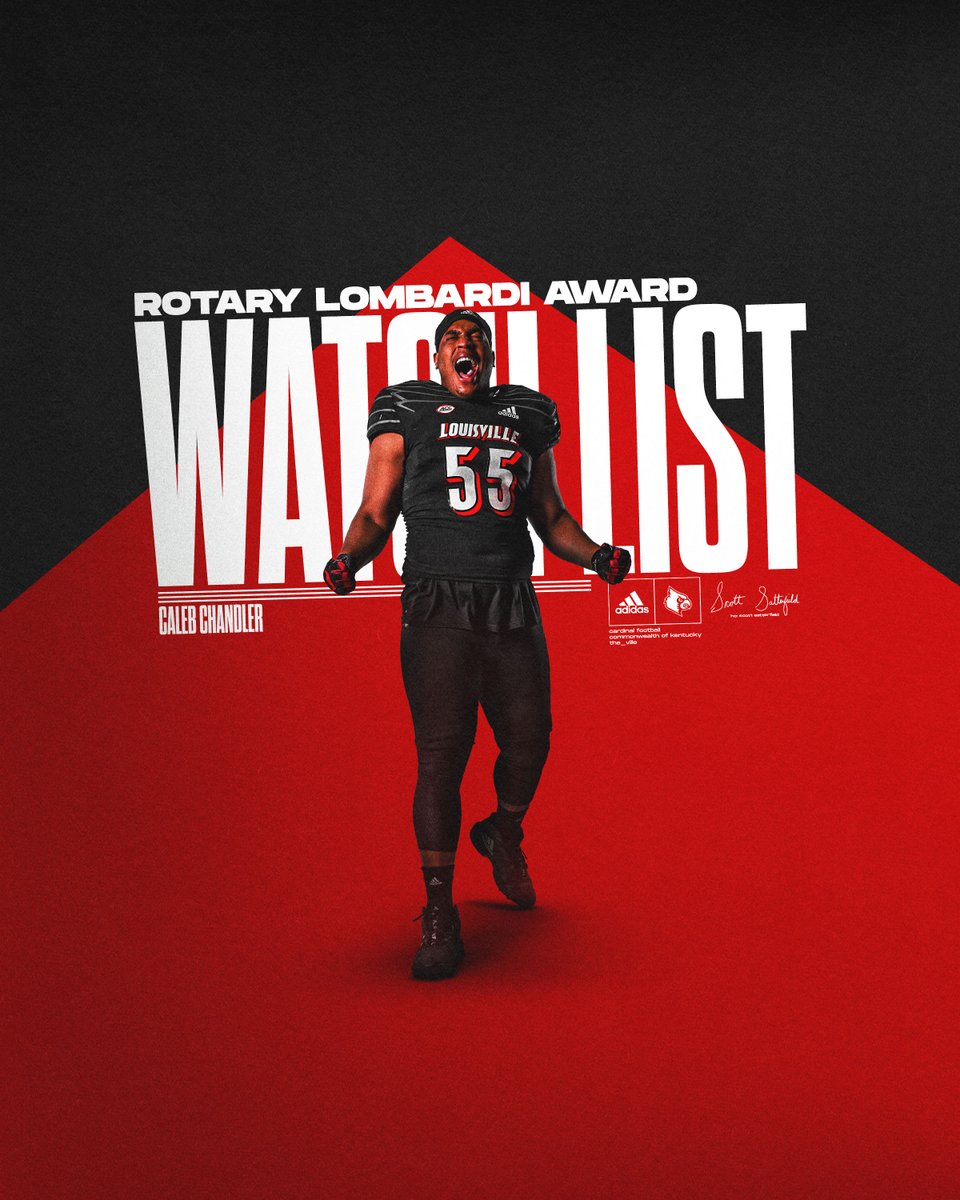 LouisvilleFB's tweet photo. Watch List Szn continues 👀

@DatBoyCC has been named to the Rotary Lombardi Award Watchlist 

More Details: https://t.co/14uyr7Nwa9 

#GoCards https://t.co/gv0RcfV6H3