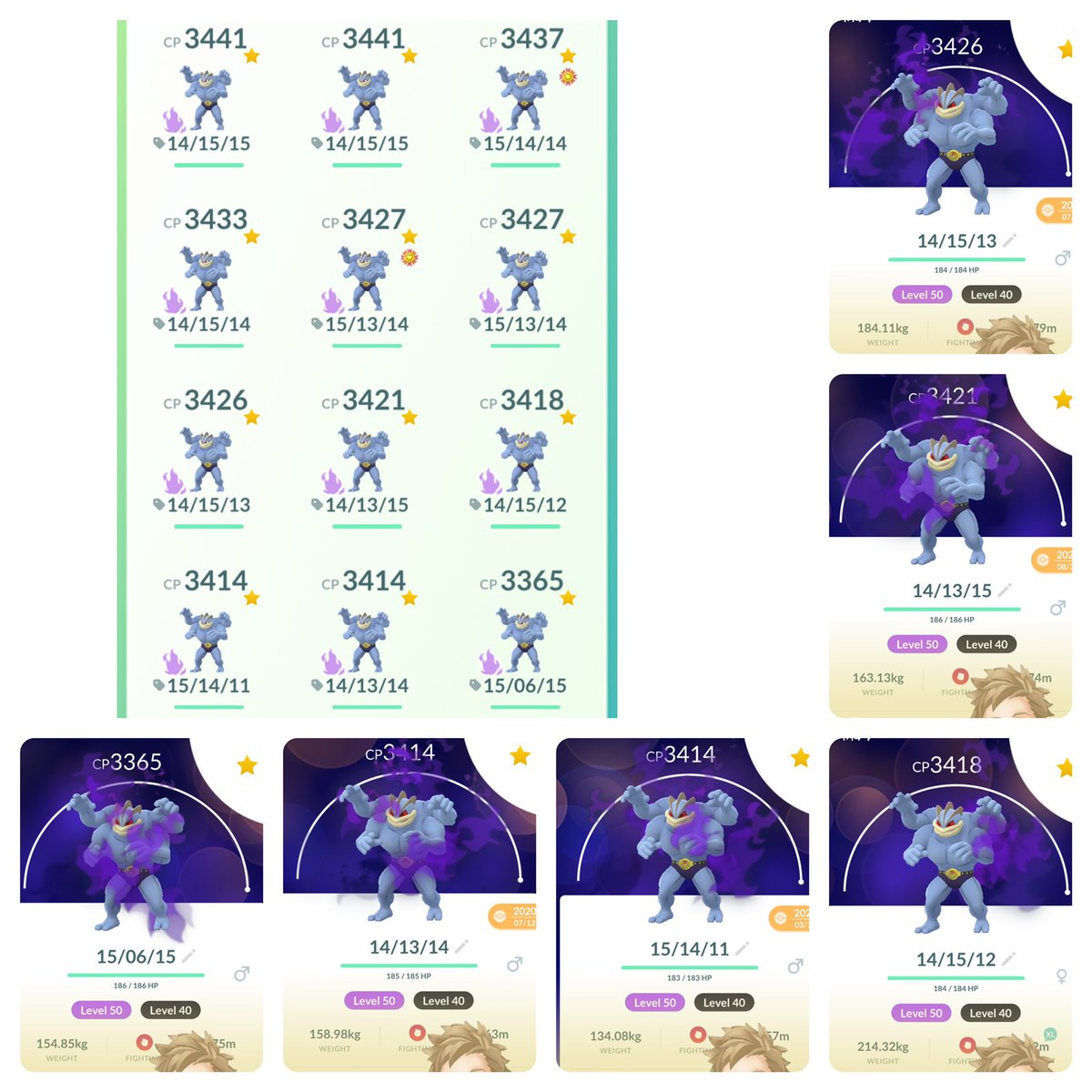 IvanEspinozaSR's tweet photo. This is a special #topofftuesday post!!! I decided to finish my shadow machamp army and max out #7-12 so I now have 2 full Level 50 Shadow Machamp teams!! UNLIMITED POWER!! 
#pokemongo #shadow #machamp #tot #meow https://t.co/6uxjCPXfx9