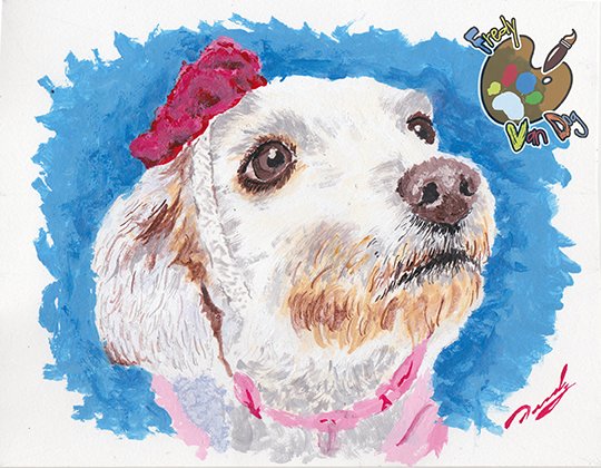 FredyVanDog's tweet photo. @Cecilval Yo apoyo con mi proyecto con la venta de una pintura para los gastos médicos de ésta perrita, informes aquí mismo. https://t.co/Xj3Mw1iURH