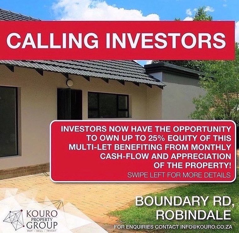 KouroProperty's tweet photo. Cโmonโฆ Get in on BOTH of these amazing opportunities ๐
Calling all investors that want to get involved in owning up to 25% equity on our both our Cooper Multilet and our Robindale multilet ๐พโน๏ธ
Interested?
Contact us on info@kouro.co.za
#equity #suretyownership #multilet https://t.co/bOxxm0Lupk