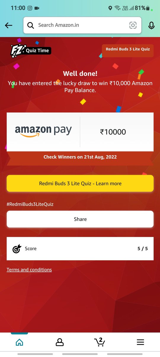 SoumavoL's tweet photo. @amazonIN @RedmiIndia #RedmiBuds3Lite #budsforfan https://t.co/G05ugerm0D