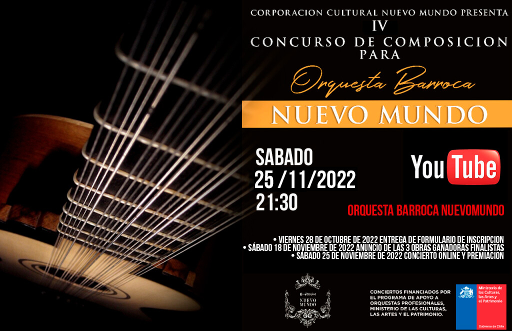 OrquestaNuevoM's tweet photo. YA TENEMOS LAS BASES DEL CONCURSO DE COMPOSICIÓN PARA ORQUESTA BARROCA 2022! apoyemos la creación de los compositores nacionales,  en un espacio regional que une el patrimonio y los nuevos lenguajes musicales. 
https://t.co/6QFSDZSdjs https://t.co/d6Dl6oE3HO