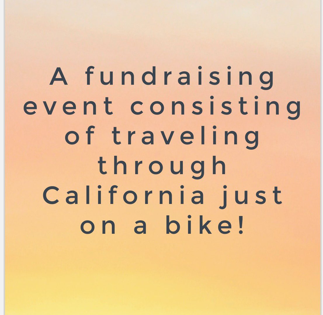 theride_cali's tweet photo. The Ride is a fundraising where 3 college students will cross California for more than 1,600 miles. 

Starting in San Francisco on August 10 and finishing in Costa Mesa on August 28, the ride will only be performed by bicycle. 

All donations are directly made to CHOC Foundation. https://t.co/8LP781flH2