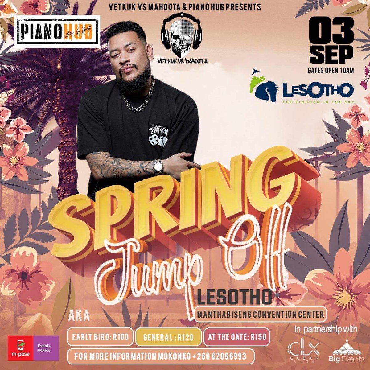 Litmah's tweet image. Qoute this tweet using these hashtags. 
#springjumpofflesotho
#malutibeer
#bigevents

The person with the most retweets and likes stands a chance to win free tickets. 😅
