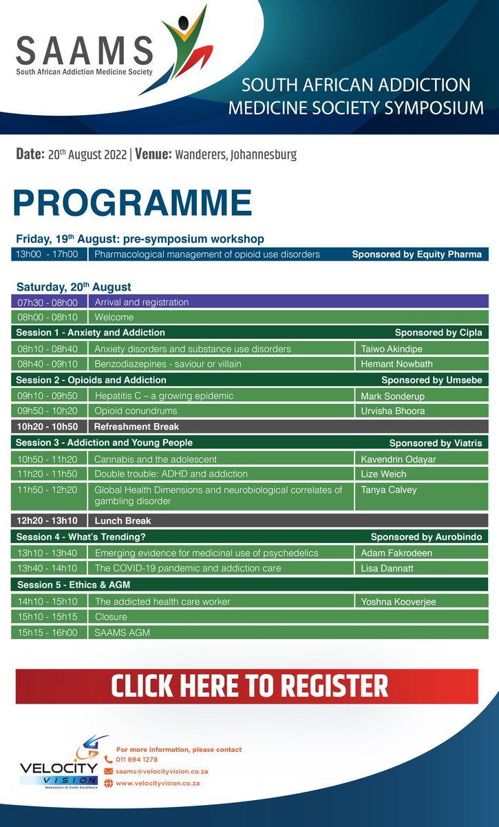 necpam's tweet image. Register for @SAAMS_ADDICTION 2022 in Johannesburg 19-20 Aug!  velocityvision.eventsair.com/2022-saams-sym…