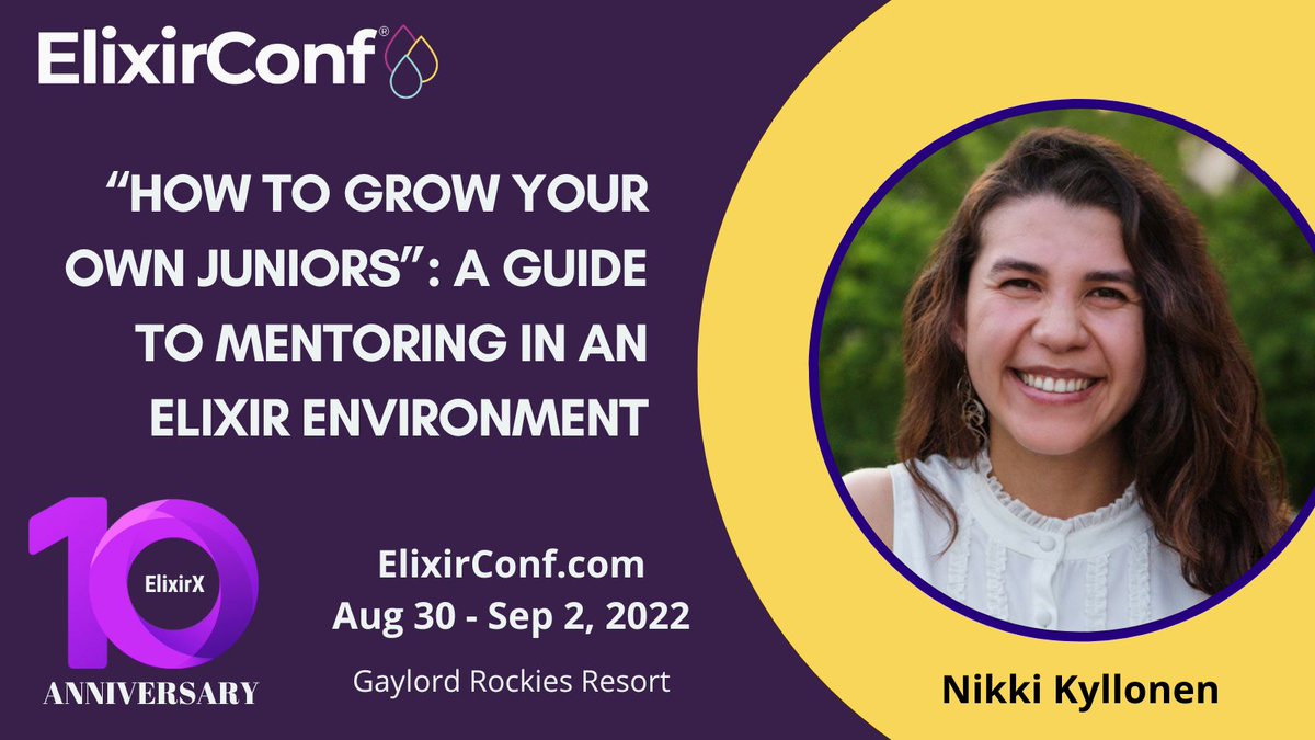 ElixirConf's tweet photo. Having a hard time finding Elixir developers?

Find out "“How to Grow your own Juniors”: A guide to mentoring in an Elixir Environment" from Nikki Kyllonen and @MMcClure0100 at @ElixirConf US 2022!

https://t.co/wPoSWyCMiQ

https://t.co/ZHQNXNOCgD

#MyElixirStatus https://t.co/7tKwhM7RZ5