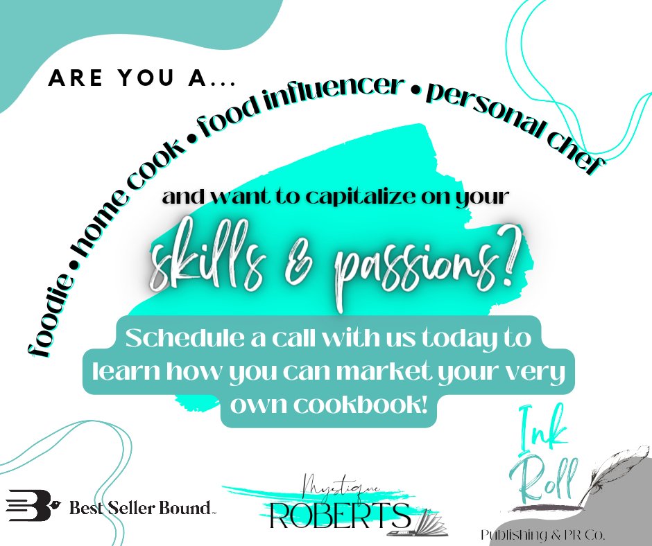 InkRollPub's tweet photo. Let your expertise work for you! Contact us today to make a plan for your very own cookbook! 
#indieauthor #bookish #amwriting #amreading #romance #writer #fiction #nonfiction #logophile #bibliophile #writing #sale #services #bookpublishing #bestseller #foodie #foodgram #cookbook https://t.co/uTmVpTS3w3