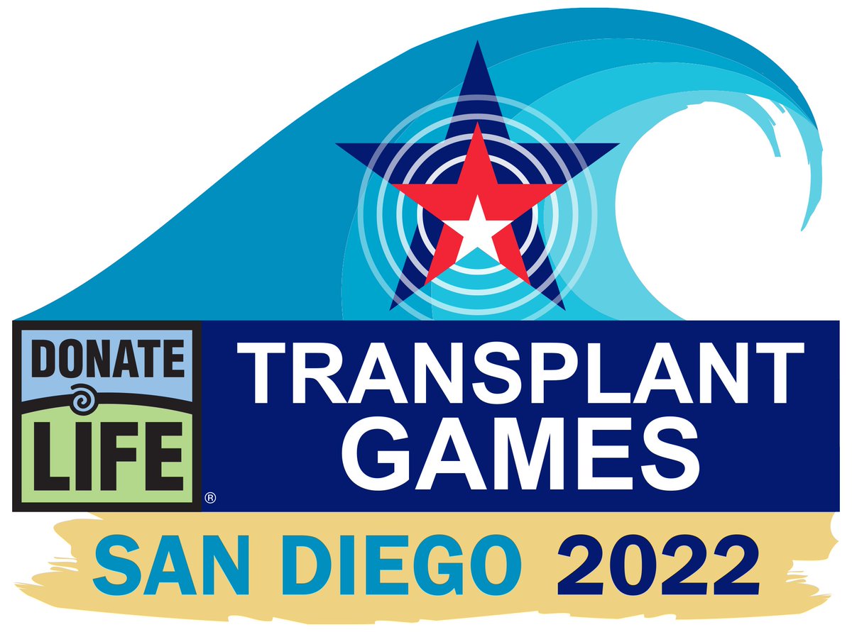 DonateLife's tweet photo. We are cheering for everyone at the 2022 #DonateLife #TransplantGames🏅where recipients have the chance to show that having a transplant is a second chance at life and where donors &amp; donor families are honored 💙💚 🌊 https://t.co/kZEmDc3dGh @TransplantGames https://t.co/oDycQWHO3n