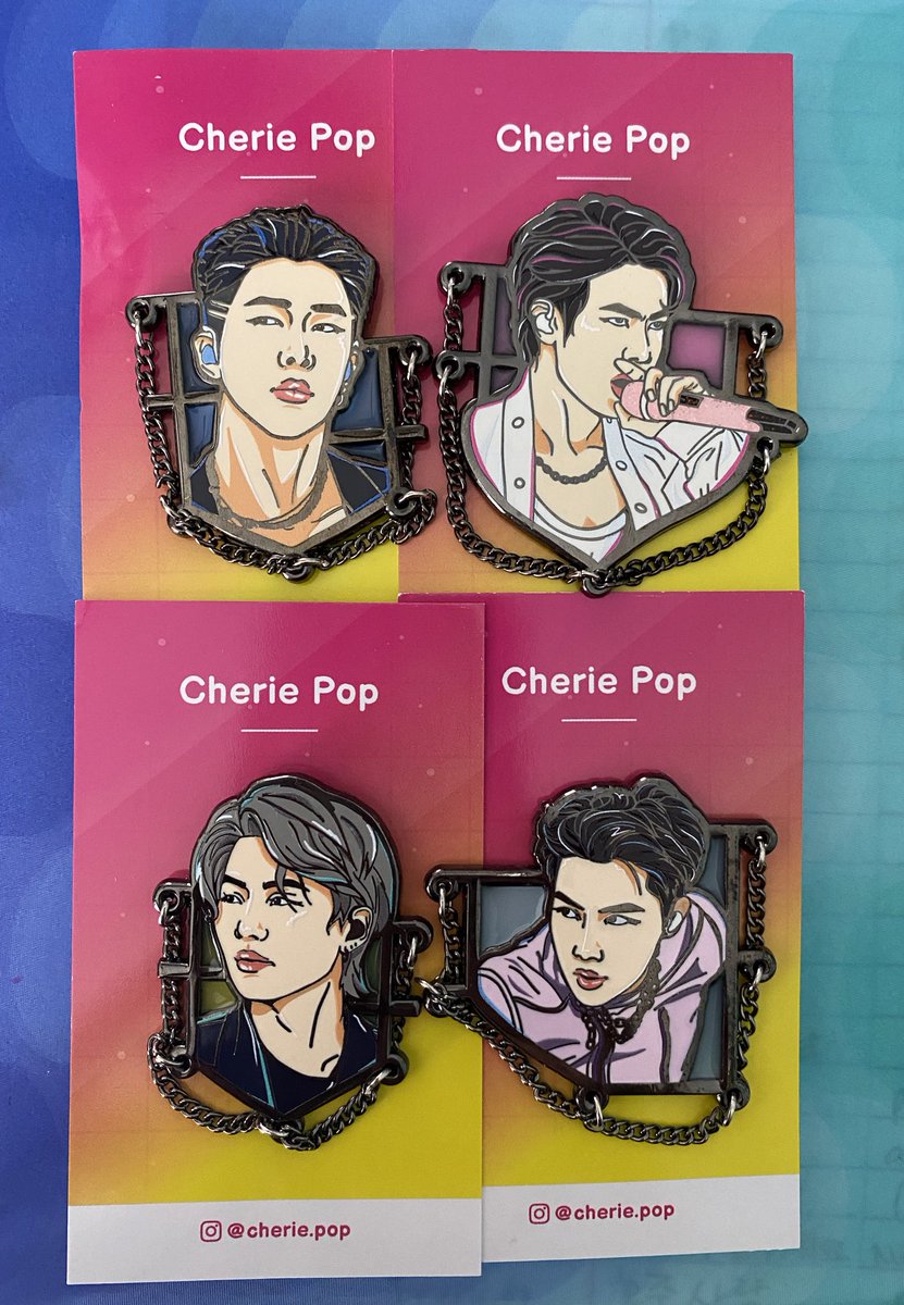 moonlightmicasa's tweet photo. My @CheriePop PTD pins finally came!! Worth every penny and minute of the wait. Hyung line has never looked so good 😍 https://t.co/dJaTHiKXLu