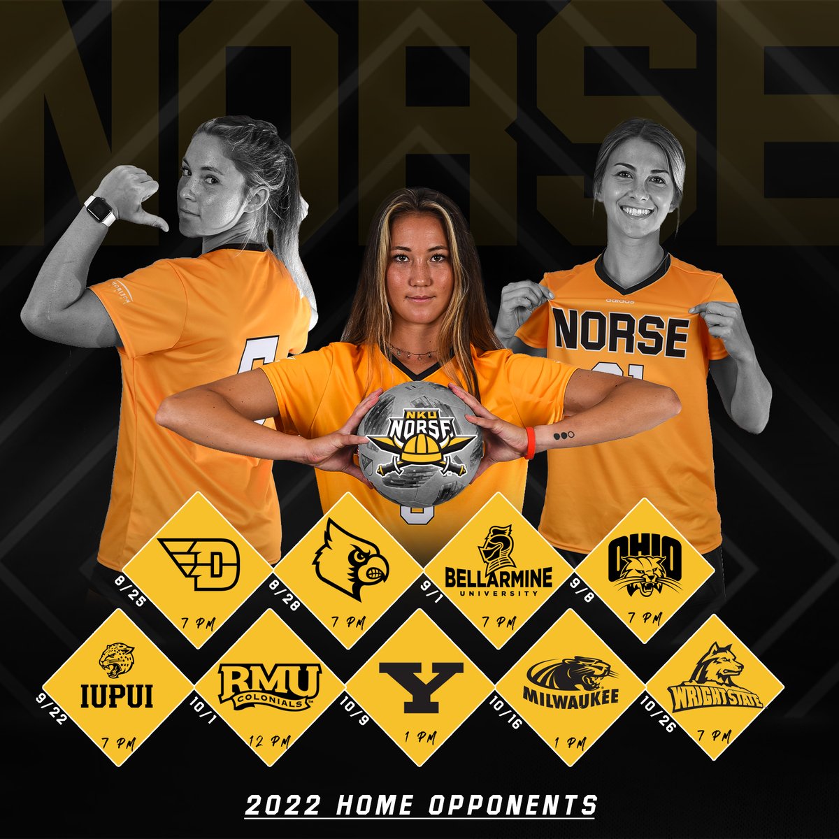 NKUNorseWSOC's tweet photo. Norse Soccer returns to NKU Soccer Stadium on AUGUST 25!! 🔥⚽️🔥

#NorseUp https://t.co/CY2HqzLMDJ