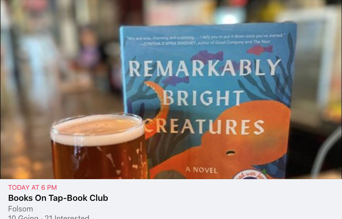 RedBusBrew's tweet photo. Happening tonight . . . Join us for a fun-filled evening of book chat and brews! #FolsomBookClub #BooksOnTap #FolsomCraftBrewery #OldFolsomBrewery https://t.co/duJzHopRfd