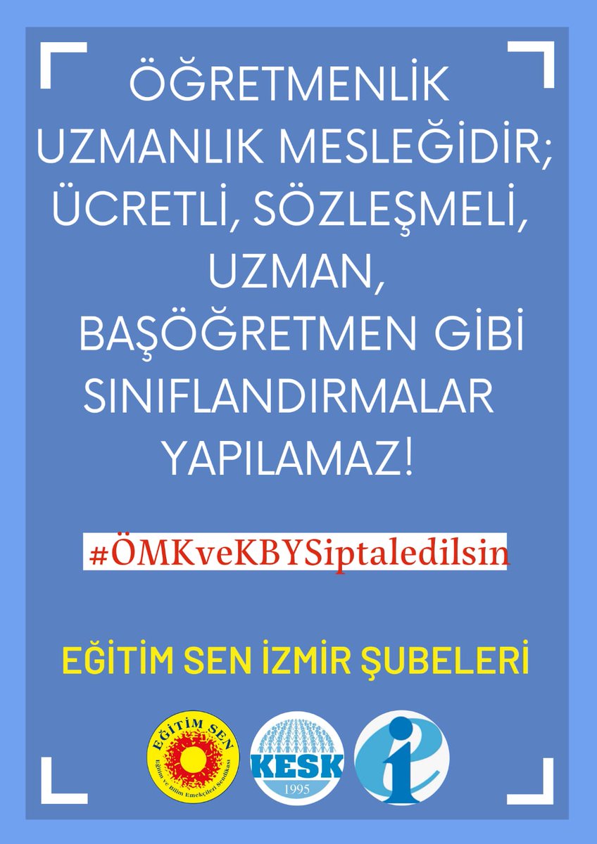sinanmuslu33's tweet photo. Öğretmenlikte rekabet değil, çalışma barışı ve dayanışma esas olmalıdır! Ücretli, sözleşmeli, uzman, başöğretmen gibi sınıflandırmalar yapılamaz! 
#ÖMKveKBYSiptaledilsin https://t.co/JVniRpeH08