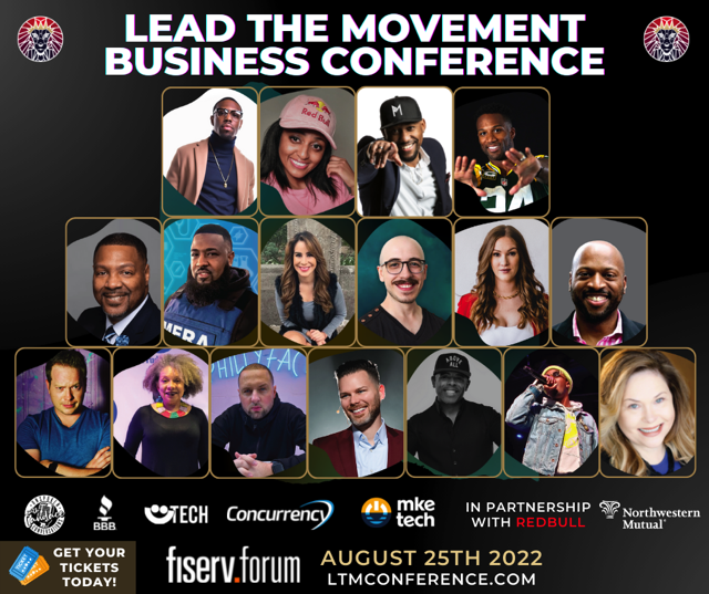 Do you need to elevate your business and team?
LEAD THE MOVEMENT BUSINESS CONFERENCE is weeks away. 
Join the movement TODAY!
LTMConference.com 
<a href="/Jarrettbush/">Jarrett Bush</a> #yvettemoyo <a href="/Montrealcain/">Montréal Cain</a> #marcelalozano  #travislachner <a href="/phillyflyboy/">Phillyflyboy</a> #leanardgreen <a href="/FourevaMedia/">Foureva Media | Media and Branding Agency</a>