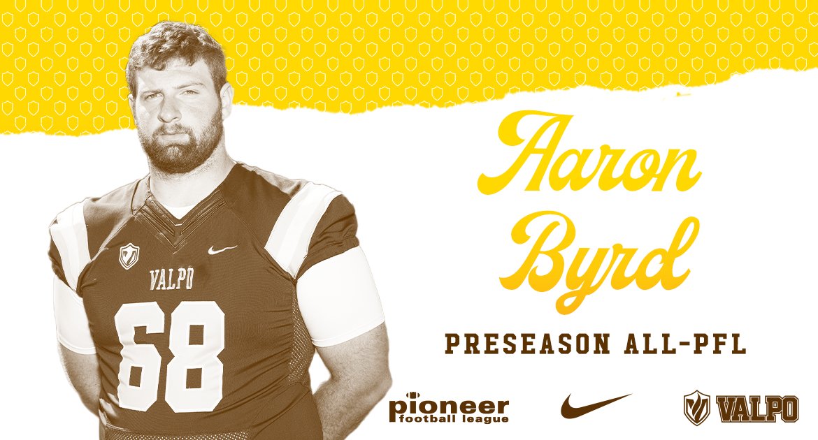 Congratulations to Aaron Byrd @byrdbro68 of @valpoufootball on being named to the Preseason All-PFL Team❗ 🏈 2x All-PFL Honorable Mention 🏈2x Academic All-PFL Second Team 🏈 2x Sever Award Winner (Valpo's top offensive lineman) 📝➡️ bit.ly/3bnDm3h #GoValpo