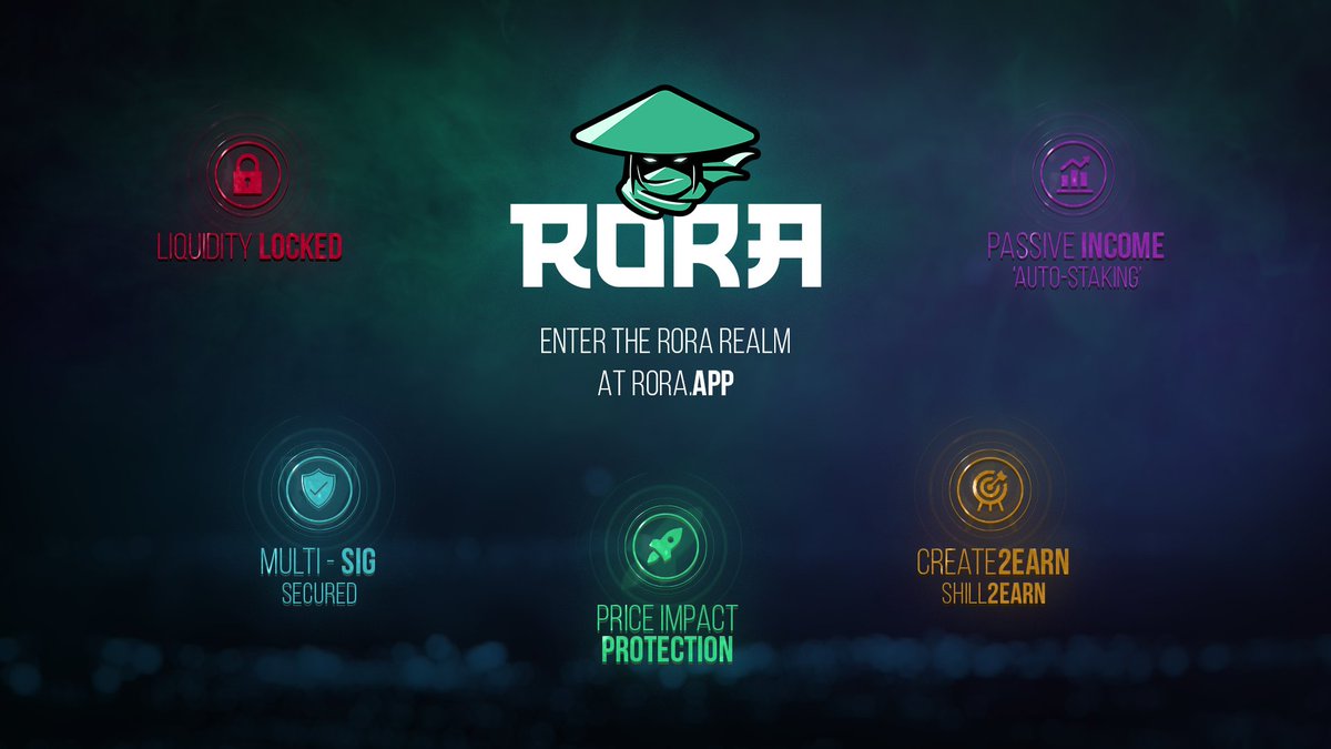 ⚔️Guardian Bounty✨

We highly value safety at $RORA so that you can earn auto-yield and participate in #Create2Earn / #Shill2Earn challenges without having to worry about a thing🔐

🟢Like + RT this tweet
🏆$15 to the winner in 24 hours

$RORA #giveaway