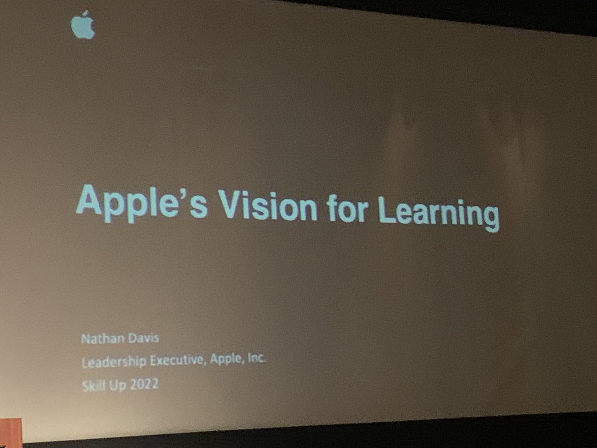 Apple presenting on their vision on learning <a href="/SkillUpSummit/">SU2</a> #skillup22