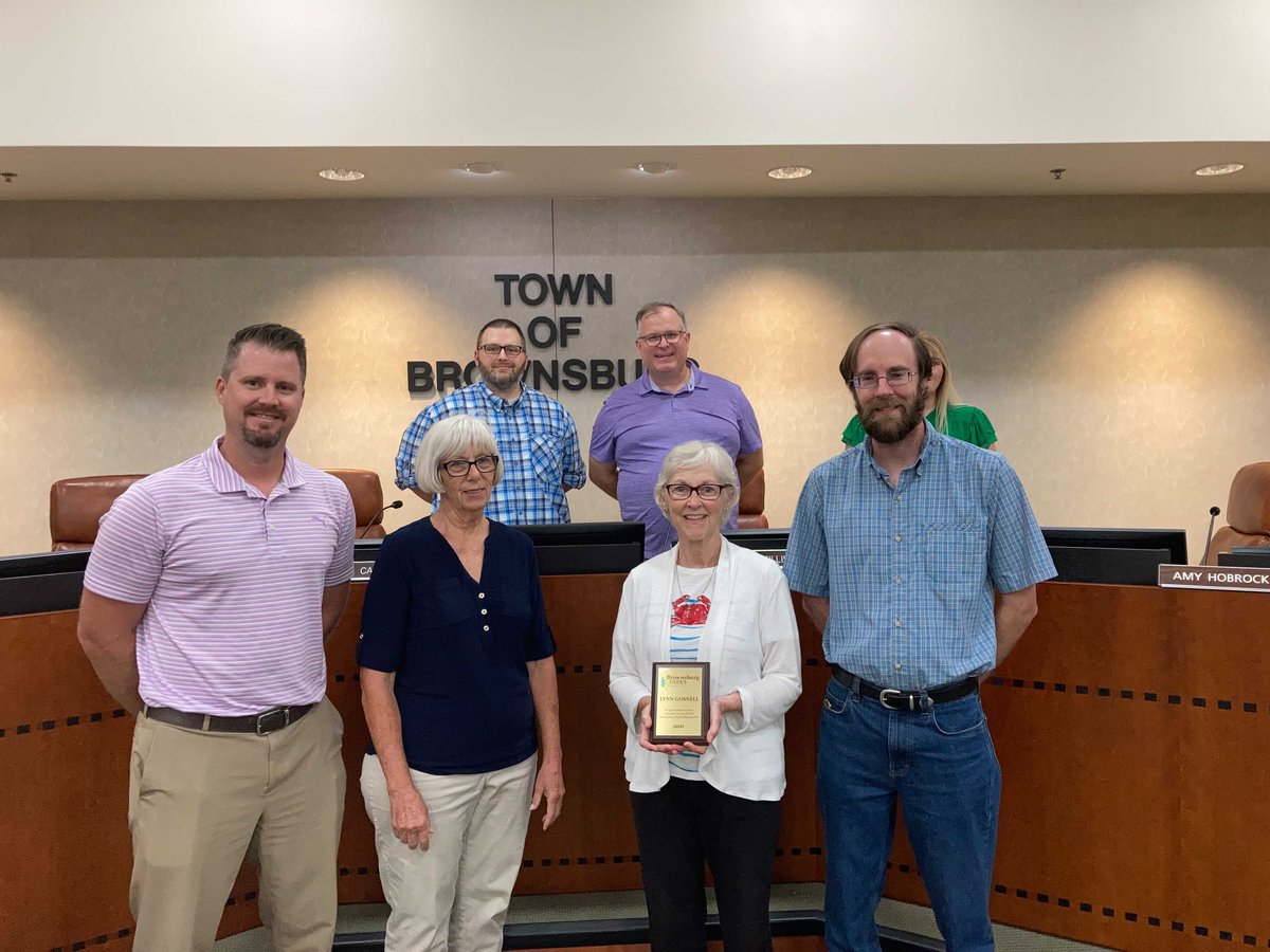 BrownsburgParks's tweet photo. At last week's Park Board meeting, we recognized Steve Tomlinson, Pat Furner, and Lynn Gosnell for volunteering more than 25 hours within the Brownsburg Parks system in 2021. 

We're grateful for our volunteer's hard work and dedication to the community! https://t.co/Szc8lzpWp4