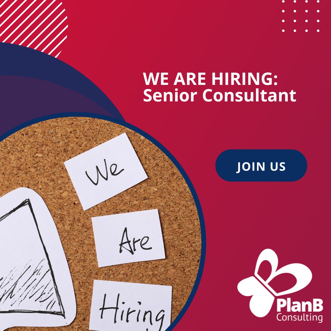 𝗪𝗘 𝗔𝗥𝗘 𝗛𝗜𝗥𝗜𝗡𝗚:
Senior Consultant 💡

 We are looking for a Senior Consultant to join our growing team at our office in Glasgow, UK.

For view the full job spec, please visit: 
planbconsulting.co.uk/about-planb/ca…

#PlanBConsulting #WeAreHiring #SeniorConsultant #JobOpportuity