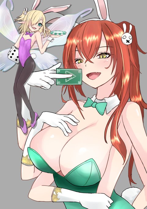 8月2日は #バニーの日 だったそうです。

「バニースーツ着るのはマナだと思った?」
「残念、私たちでした!」 