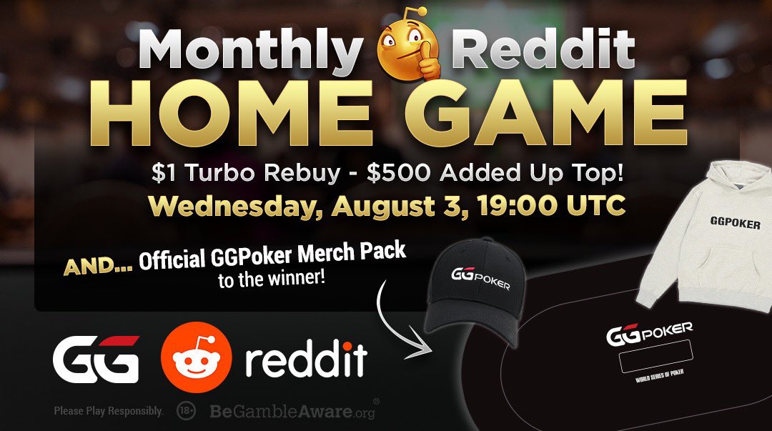 GGPoker World’s Biggest Poker Room on Twitter " MONTHLY REDDIT HOME GAME 💰 1 buyin, 500