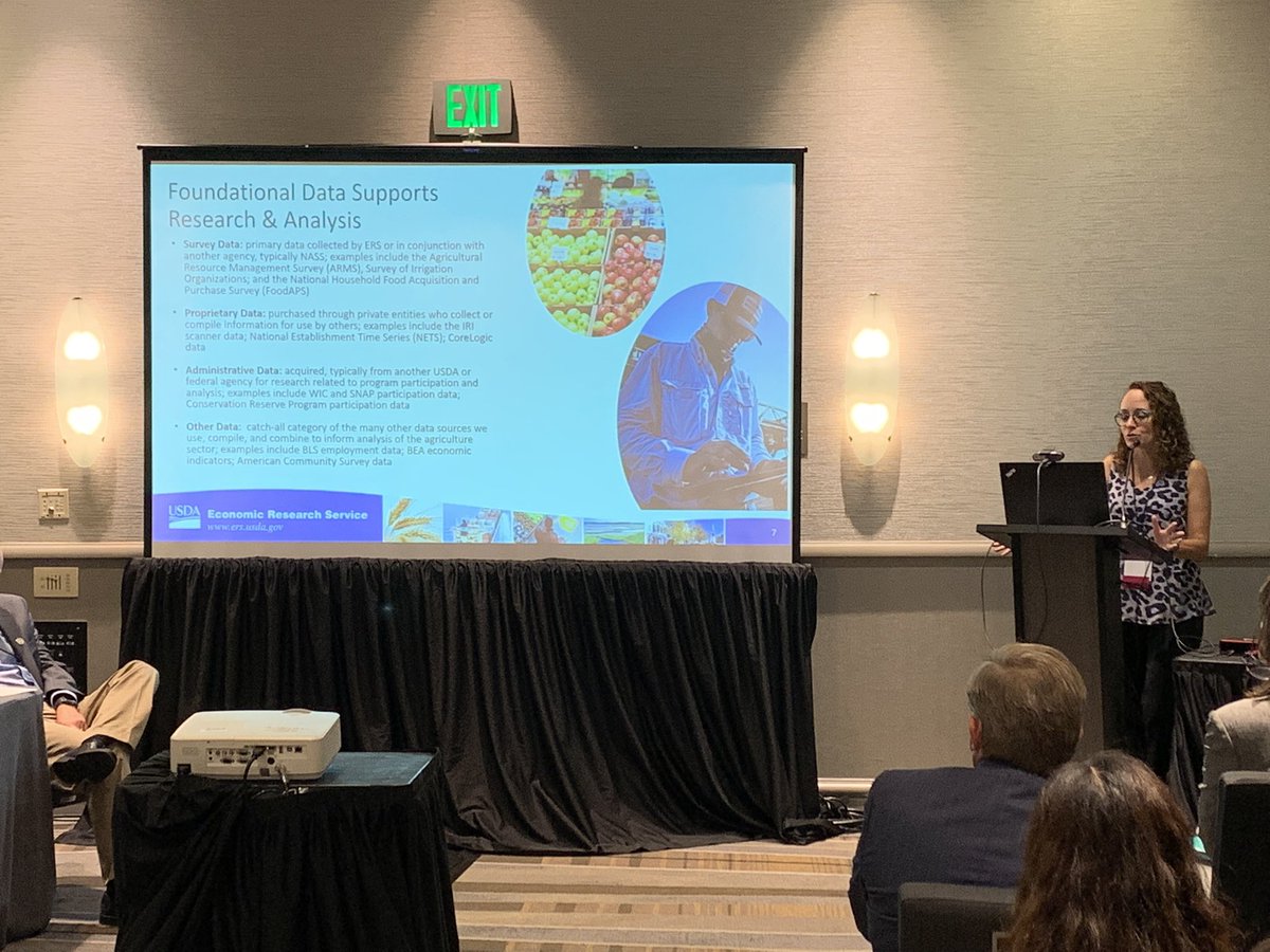 Great that <a href="/USDA_ERS/">Economic Research Service</a> has a full session at #AAEA2022 presenting their data and how to access it. 

Btw, they also have proprietary datasets ($$$) that are accessible to external researchers through collaborations with ERS staff. Pretty neat.