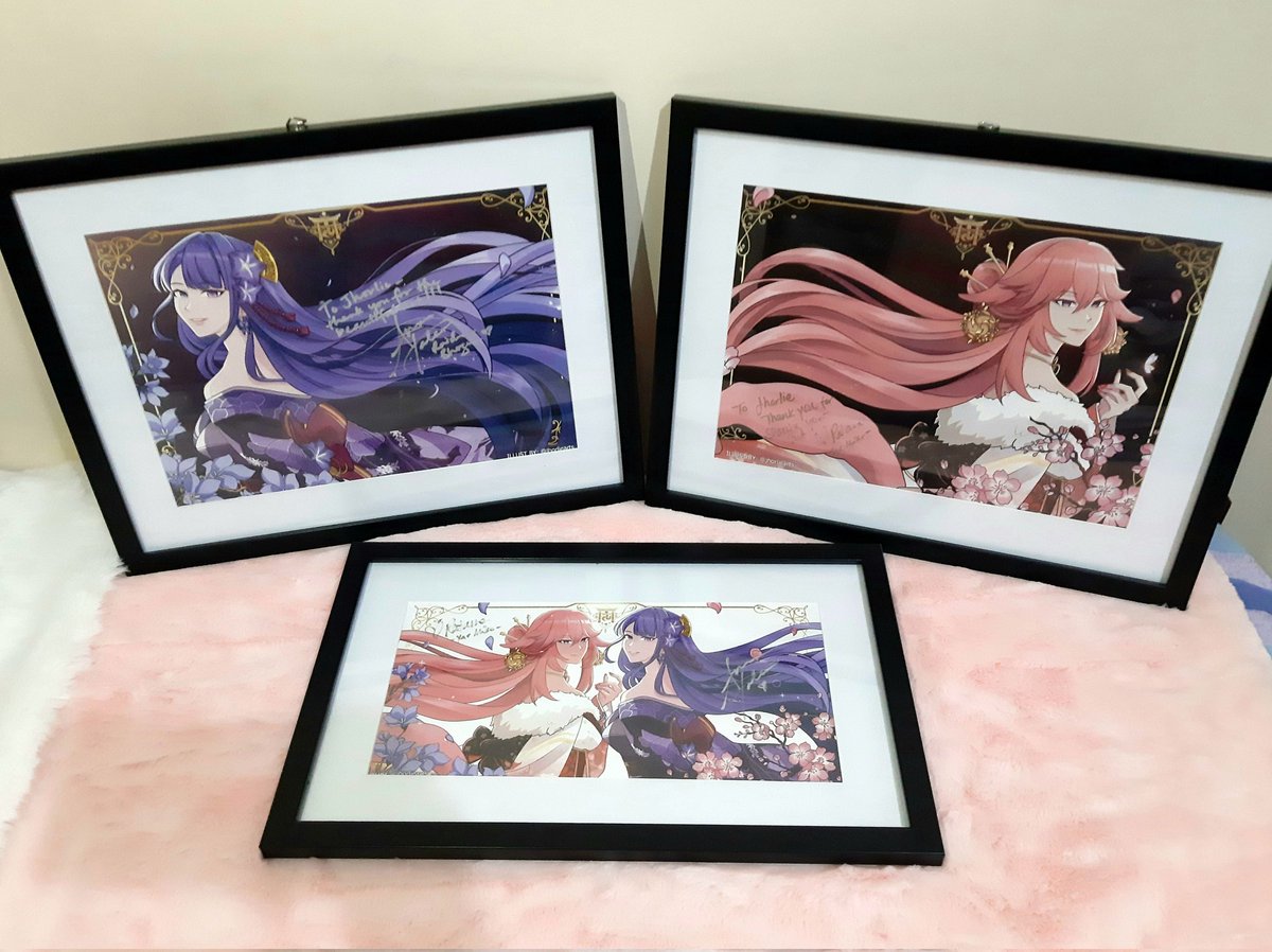 Had custom frames made for my art prints Anne and Ratana signed last #CQ2022! They look so good. Can't wait to put them up my wall this weekend! 🥰 