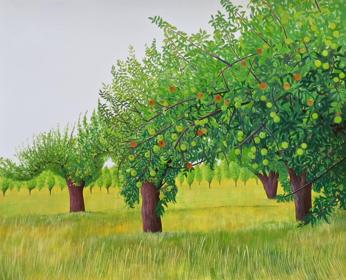 “ Apple Orchard at Faversham “ now for sale! Overall size 65 x 75 cms.
