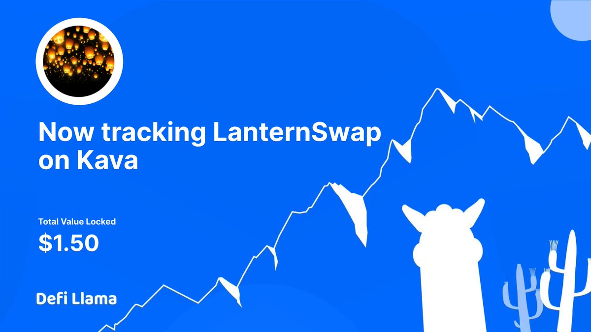 DefiLlama's tweet photo. Now tracking @LanternSwap on @kava_platform 

A stableswap on Kava

https://t.co/akenv9YedJ https://t.co/PNykvDySgp
