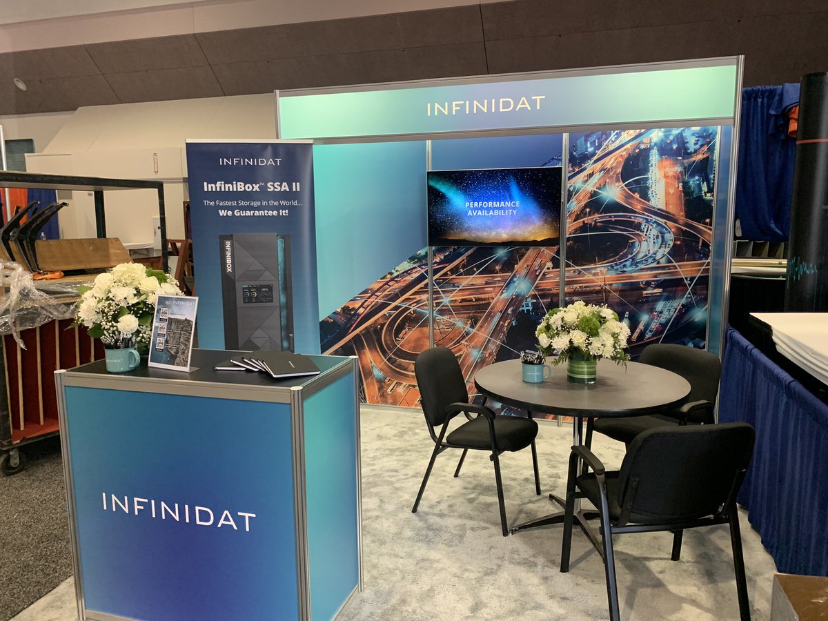 Infinidat's tweet photo. Fancy meeting you here…come chat with us about saving your enterprise MILLIONS in CAPEX &amp; OPEX @flashmem booth #655! https://t.co/qsOeGWHC7E