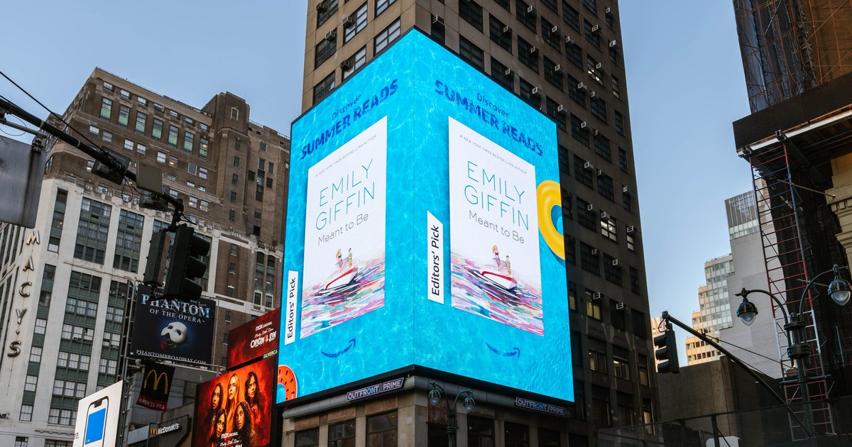 I’m thrilled to share that Meant to Be is on an @amazonbooks billboard in NYC! Check out my book and the full Summer Reading Guide here: amzn.to/3SkiCu7