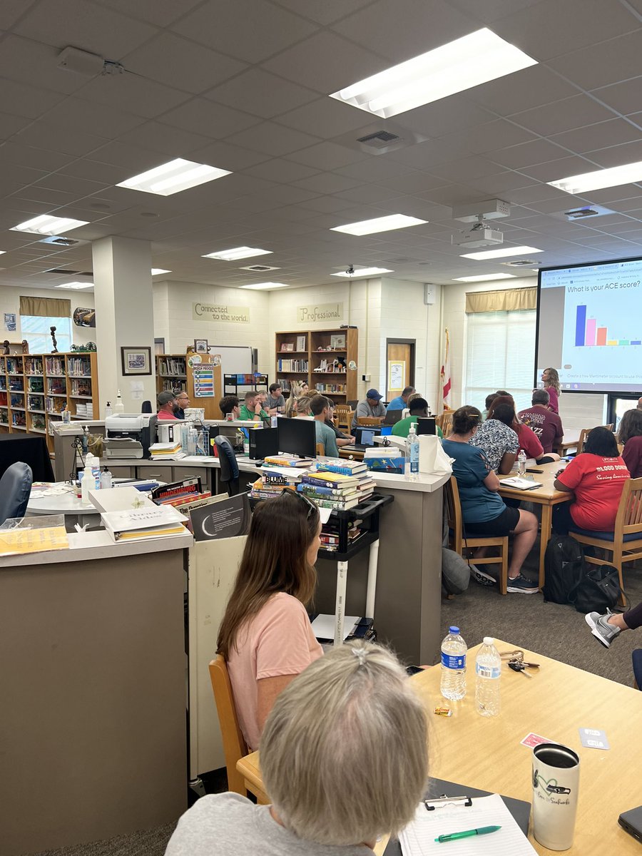 caylorl's tweet photo. Elmore County ELA, history, and elective high school teachers exploring Adverse Childhood Experiences (ACEs) with Dr. Melissa Shields from ALSDE @mjshields Excellent session! https://t.co/83Bb806F9a
