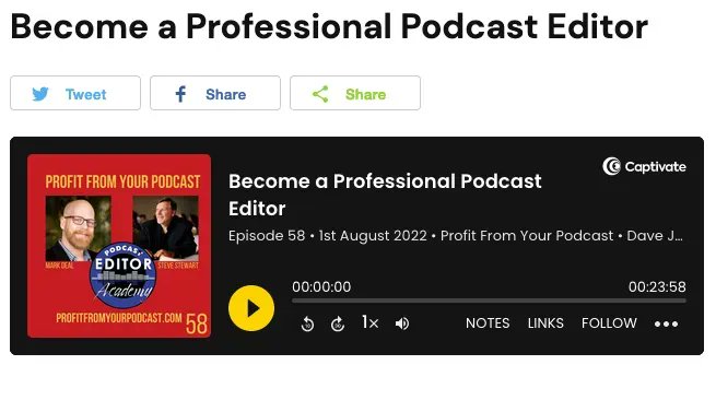 Tips for Becoming a Professional Podcast Editor profitfromyourpodcast.com/become-a-profe…

<a href="/MarkDealPod/">Mark Deal🎙️</a> and I got to be guests on the Profit From Your Podcast Show. We share info about charging enough, having contracts, and does a #PodcastEditor need a website?