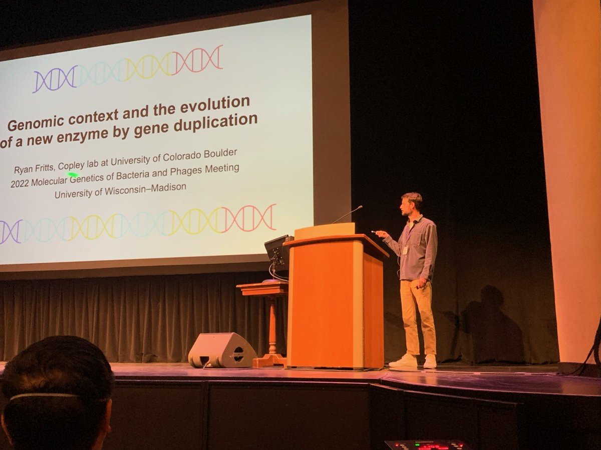 Jake McKinlay (@jakemckinlay) on Twitter photo Unfortunately I couldn't attend #Phages2022 this year, but I am very proud of <a href="/mckinlab/">McKinlay Lab</a> alum Dr. @RyanKFritts of the Copley lab! I hear it was an excellent talk. Thanks for the photo <a href="/Biolluminator/">Julia van Kessel</a>. Unfortunately I couldn't attend #Phages2022 this year, but I am very proud of <a href="/mckinlab/">McKinlay Lab</a> alum Dr. @RyanKFritts of the Copley lab! I hear it was an excellent talk. Thanks for the photo <a href="/Biolluminator/">Julia van Kessel</a>.
