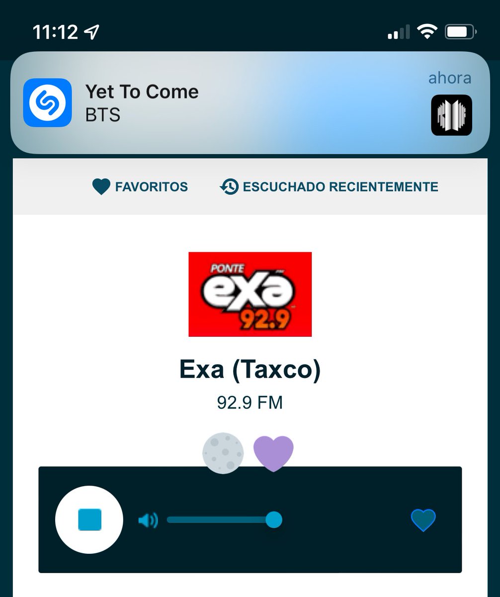 LoverBTSpao's tweet photo. Muchas Gracias a @ferenexa por poner #YetToCome de @BTS_twt y #LeftandRight de #Jungkook y Charlie este día en el #Ferchow 🎶

Fue genial escuchar estas canciones en @EXATAXCO, hicieron al #ARMY feliz ☺️💜

@RadioRocket_ https://t.co/omZF8pV8zG