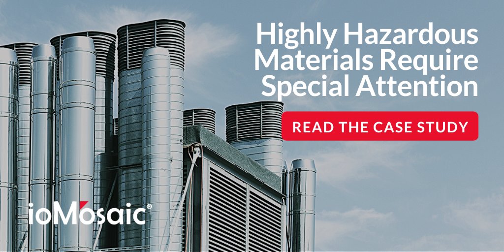 ioMosaic's tweet image. Highly hazardous materials require special attention. Read the ioMosaic case study on a U.S. pharmaceutical manufacturer who needed a PHA. bit.ly/3SlcG3L
#ProcessHazardAnalysis #ChemicalSafety #ProcessSafetySoftware