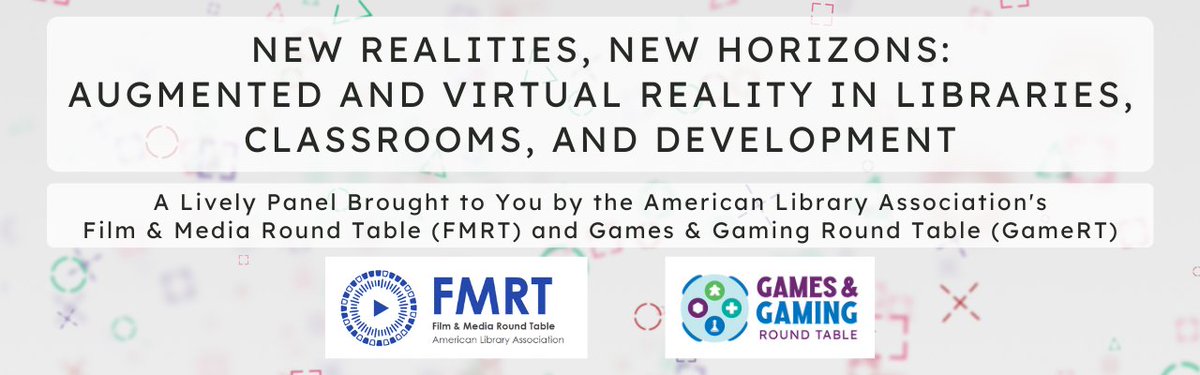 Learn how Augmented Reality and Virtual Reality are being used in libraries &amp; classrooms by registering for our panel with <a href="/ala_gamert/">ALA GameRT</a> on August 30th
ala-events.zoom.us/webinar/regist…