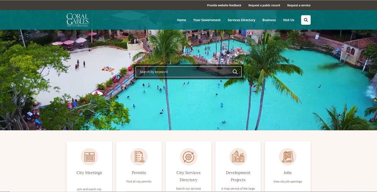 Our new city website is now LIVE! ☀️

Visit the new and improved coralgables.com to see it for yourself. #CoralGables #CityBeautiful