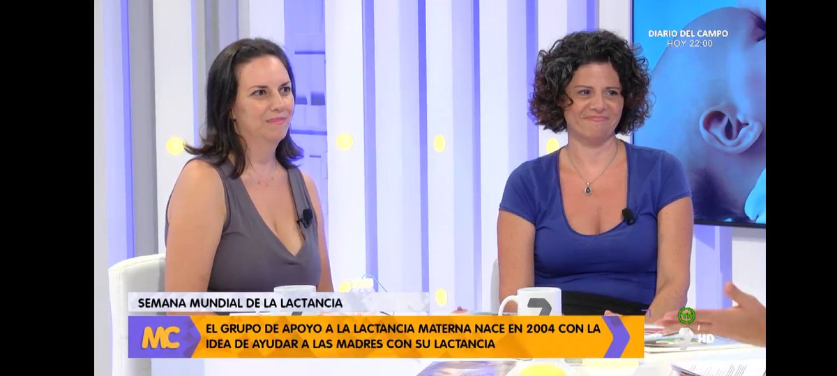 lactandomurcia's tweet photo. Ayer fuimos invitadas por el programa @7murciaconecta para hablar un ratito sobre lactancia materna con motivo de la #SMLM2022 
¡Muchas gracias @la7tele por haber contado con nosotras!
#WBW2022 #SMLM2022 #worldbreastfeedingweek #Grupodeapoyolactanciamaterna https://t.co/YxPvDZvoC7