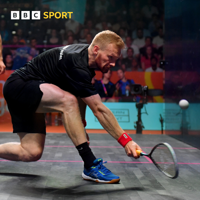 BBCSport's tweet photo. Joel Makin = Commonwealth finalist! 👏

The Welsh squash star beat England's defending Commonwealth champion James Willstrop 3-0 to book his place in the final against New Zealand's Paul Coll.

📱💻  Watch live on @BBCiPlayer &amp; the @BBCSport app ⤵️

#BBCCWG