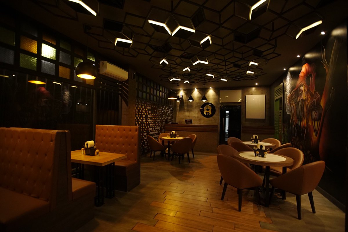 Restaurant project done by OKNO studio.