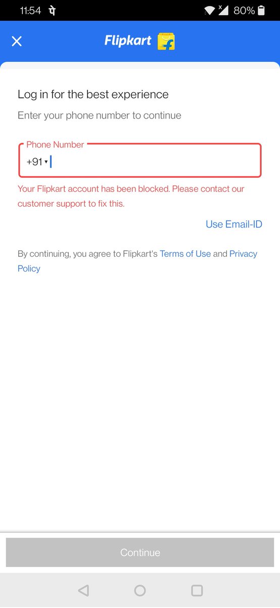 sam12992's tweet photo. @flipkartsupport Account Blocked!!
My query is still pending &amp; you have blocked my account. This is totally unexpected from a big brand like Flipkart.
@nch1915 @BandBajaateRaho @Flipkart @flipkartsupport @consaff @ConsumrConxion .
Please respond! https://t.co/v3w4YqauDV