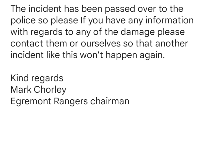 EgremontR's tweet photo. Not something we wanted to be tweeting about but a statement by our club chairman
@chorley70 

Please RT

#UpTheMont | #RugbyThatRocks https://t.co/m88skYe9iJ