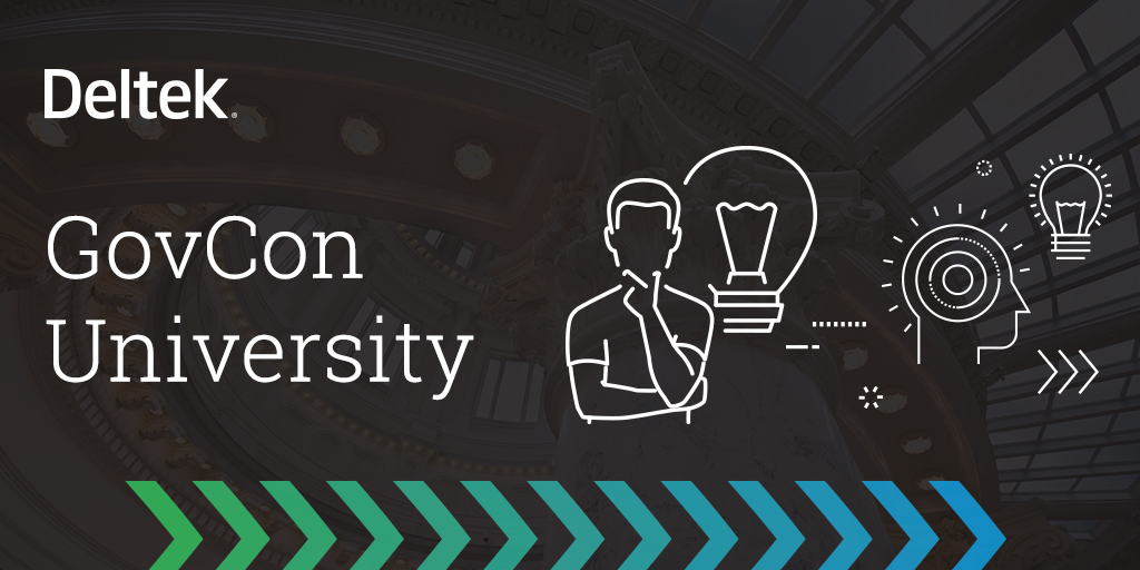 Deltek's tweet photo. 💡 Introducing #GovCon University – a new online series created to help government contractors gain greater knowledge + insight into important industry topics. 

Learn all about it: https://t.co/JQu2oM9Tu9

#DeltekProjectNation https://t.co/EiRlUtKCbH
