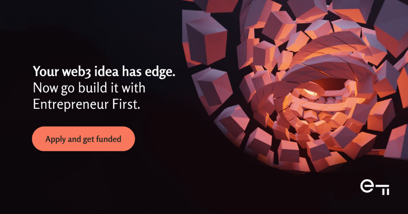 tezos's tweet photo. Sitting on the next big thing but in need of support to kickstart your project? Build it on #Web3 with @join_ef x @Tezos. 

Apply to Entrepreneur First today!