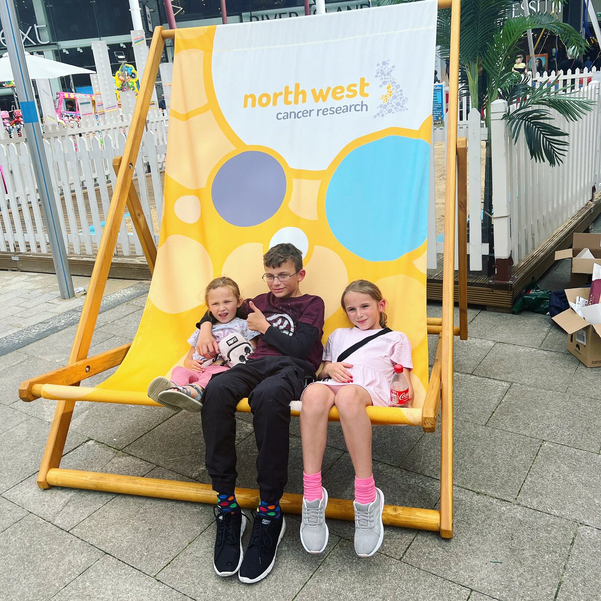 NorthWestCancer's tweet photo. A huge thank you to @therockbury for supporting our campaign and helping us keep the public sun safe today! #sunsafeskin https://t.co/0q1wyJlE23