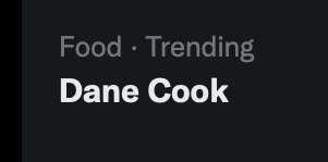 JamesGunn's tweet photo. @DaneCook Is it because you're food? (And congrats.) https://t.co/8UV73I0ytz